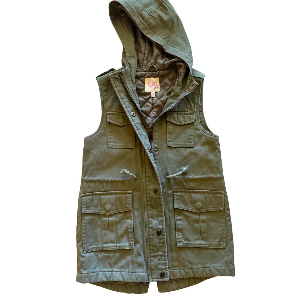 Youth Girls Olive Green Vest